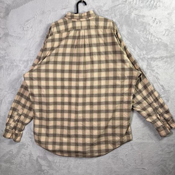 Ralph Lauren Men's Button Up Blake Shirt Size XL Brown Plaid Print 100% Cotton - Picture 7 of 13